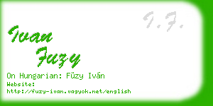 ivan fuzy business card